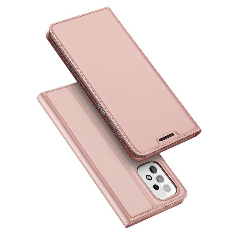 DUX PU bőr tok Samsung Galaxy A23 4G/5G készülékhez - rózsaszín