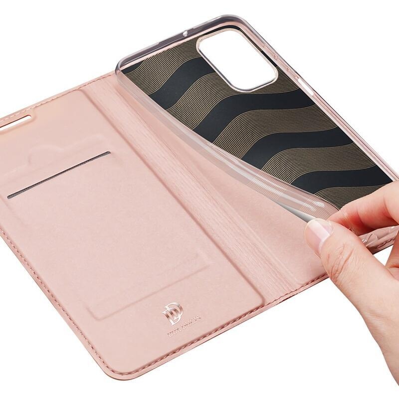 DUX PU bőr tok Samsung Galaxy A23 4G/5G készülékhez - rózsaszín