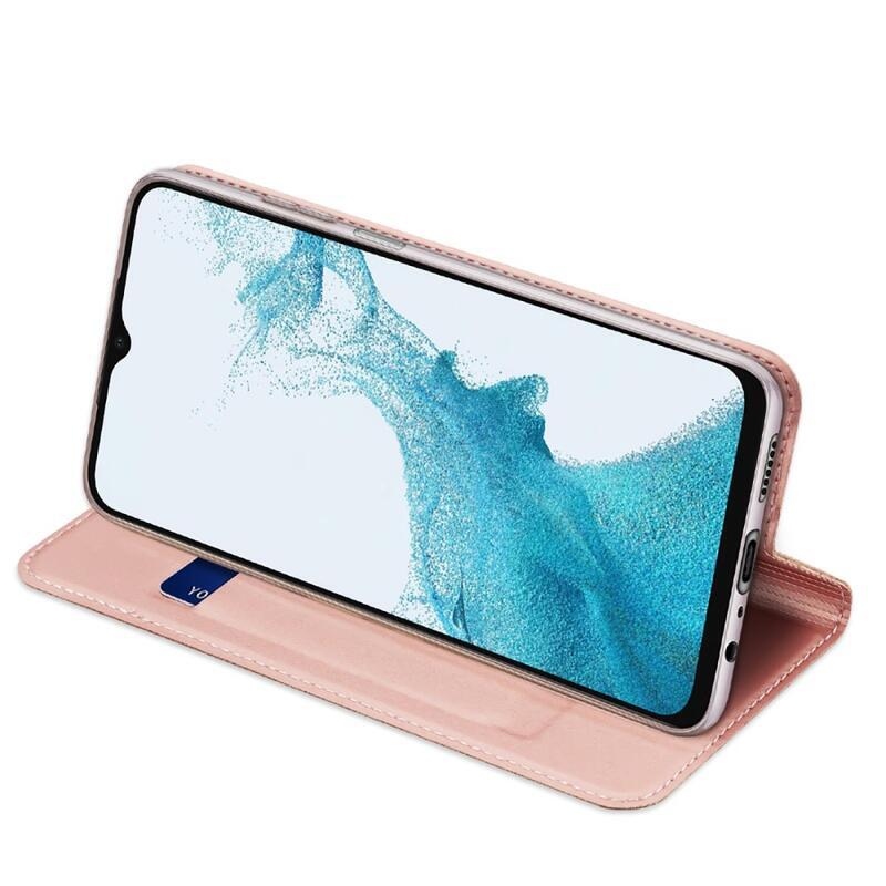 DUX PU bőr tok Samsung Galaxy A23 4G/5G készülékhez - rózsaszín
