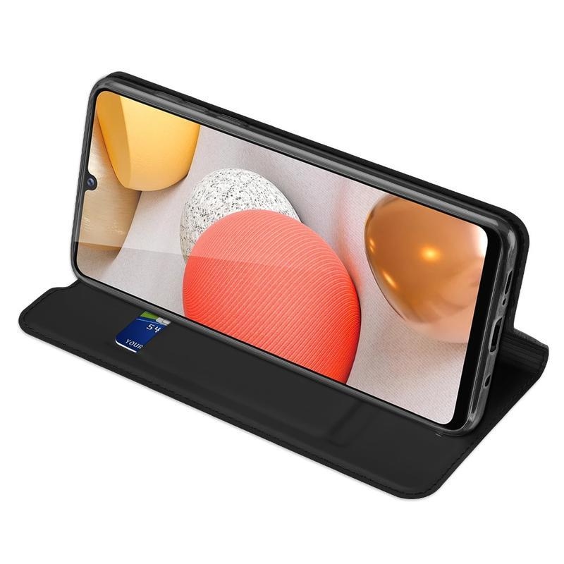 DUX PU bőr tok Samsung Galaxy A42 5G - fekete színű