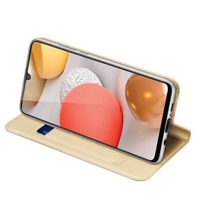DUX PU bőr tok Samsung Galaxy A42 5G - arany színben