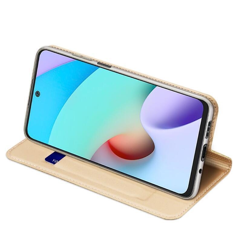 DUX PU bőr tok a Xiaomi Redmi Note 11 4G/Note 11S 4G készülékhez - arany színű