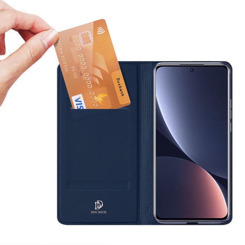 DUX stílusos mobiltáska Xiaomi 13 Pro - sötétkék