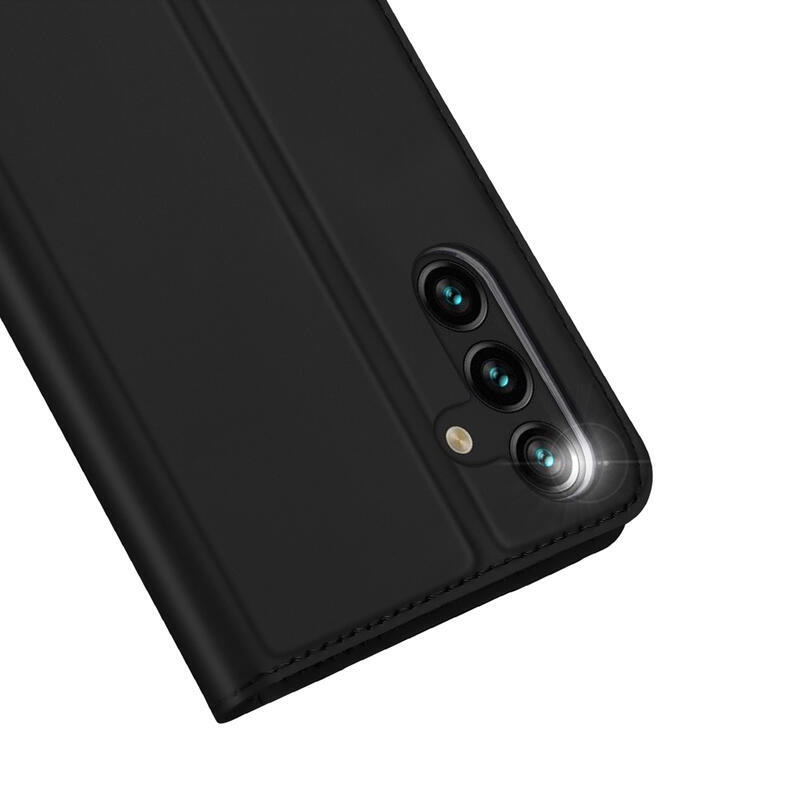 DUX stílusos tok Samsung Galaxy A14 4G/5G készülékhez - fekete