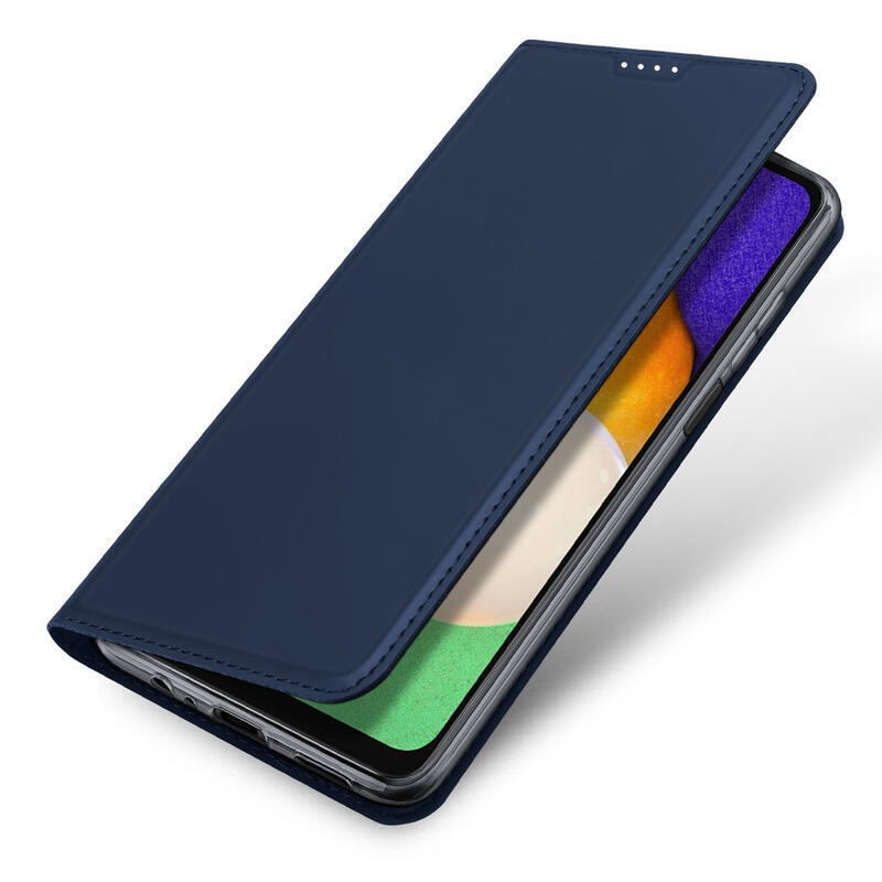 DUX stílusos tok Samsung Galaxy A14 4G/5G készülékhez - sötétkék