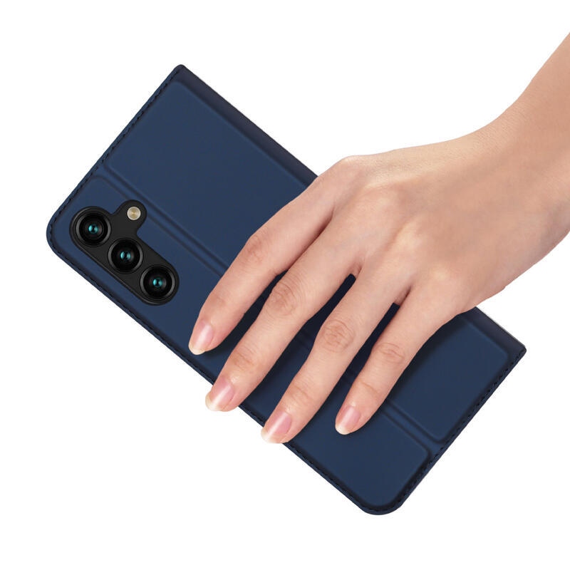 DUX stílusos tok Samsung Galaxy A14 4G/5G készülékhez - sötétkék