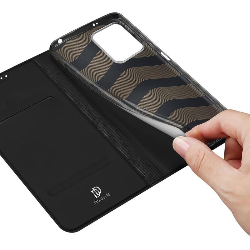 DUX stílusos tok Xiaomi Redmi Note 12 5G/Poco X5 5G - fekete színben