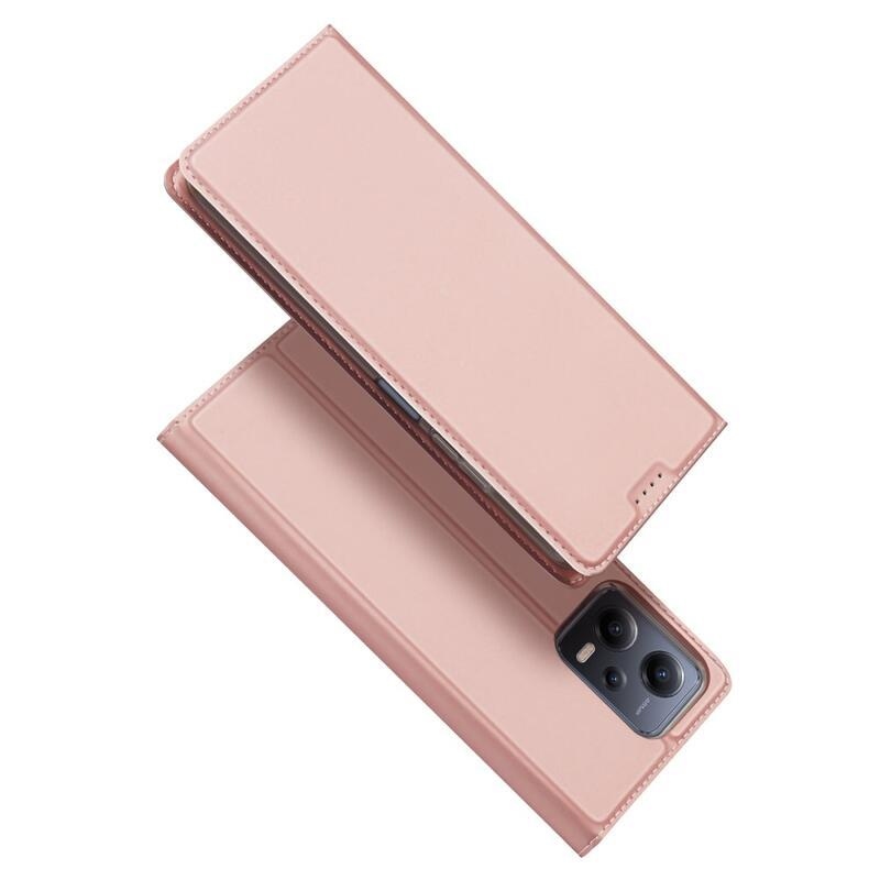 DUX stílusos tok Xiaomi Redmi Note 12 5G/Poco X5 5G - rózsaarany színben