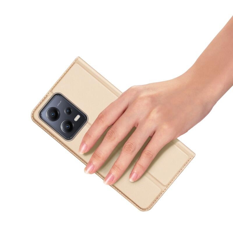 DUX stílusos tok Xiaomi Redmi Note 12 5G/Poco X5 5G - arany színben