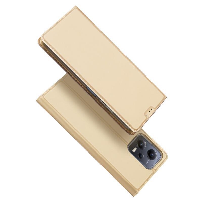 DUX stílusos tok Xiaomi Redmi Note 12 5G/Poco X5 5G - arany színben