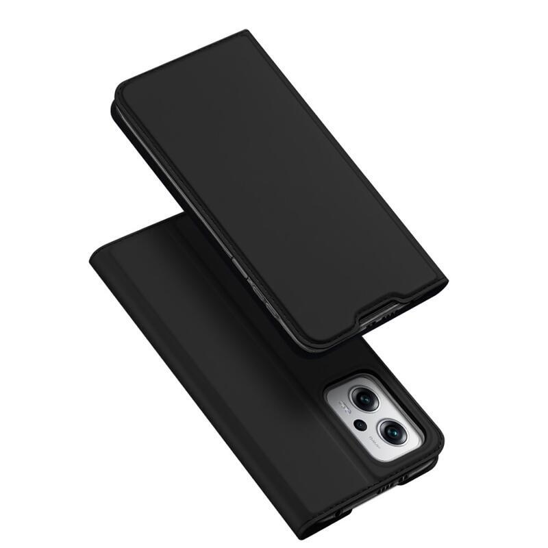 DUX stílusos PU bőr tok Xiaomi Poco X4 GT 5G - fekete