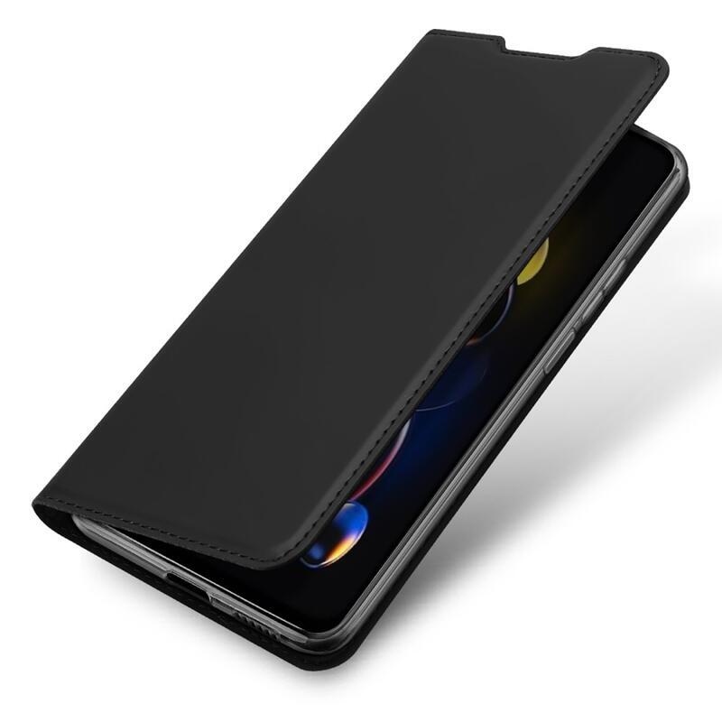 DUX stílusos PU bőr tok Xiaomi Poco X4 GT 5G - fekete