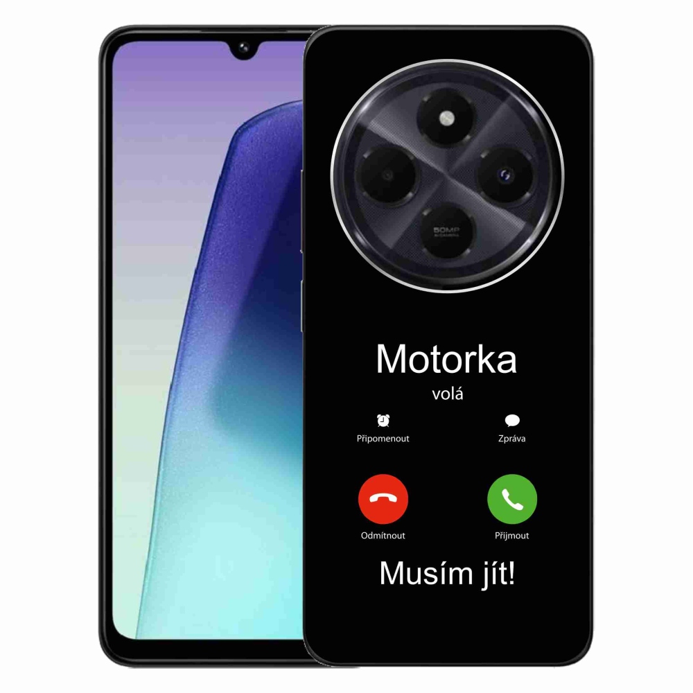 Gél borítás mmCase a Xiaomi Redmi 14C/Poco C75-hez - motoros hívás fekete háttérrel