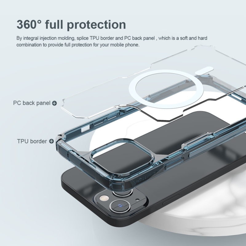 Nillkin Nature TPU PRO mágneses borítás Apple iPhone 13/14 készülékhez - átlátszó