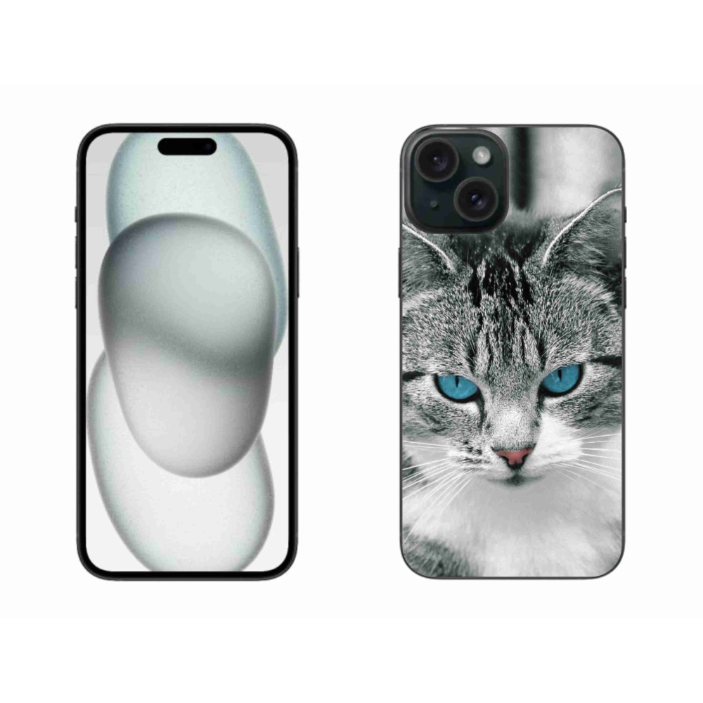 Zselés borítás mmCase iPhone 15 Plus készülékhez - macska nézet 1