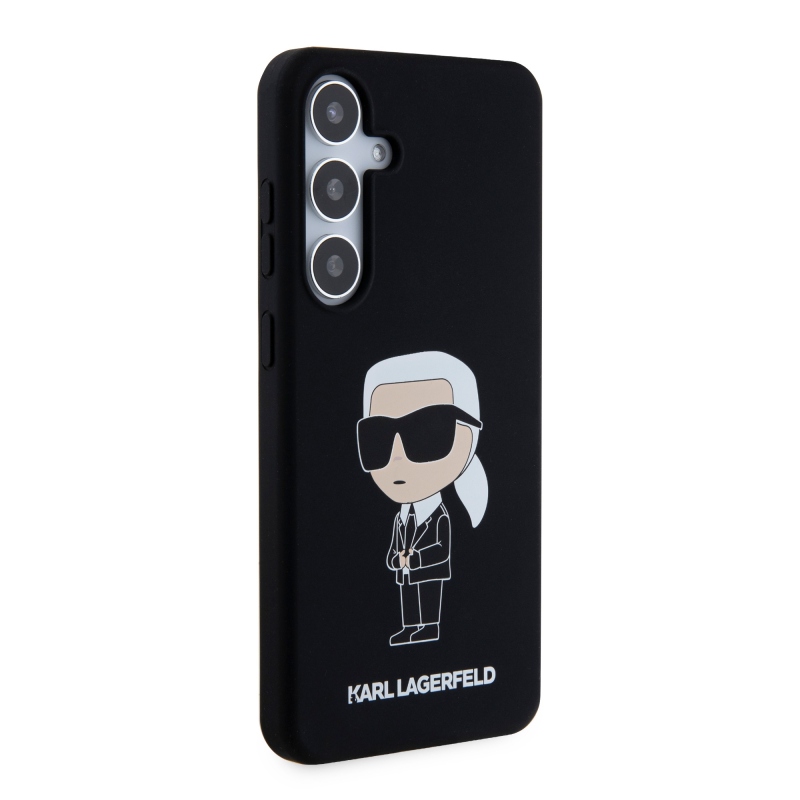 Karl Lagerfeld Folyékony szilikon Ikonik NFT hátlap Samsung Galaxy S24+ fekete