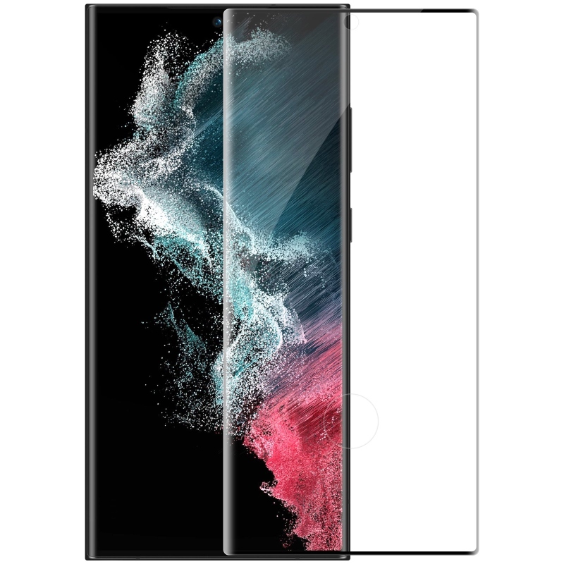 Nillkin Edzett üveg 3D CP+ MAX fekete Samsung Galaxy S23 Ultra számára