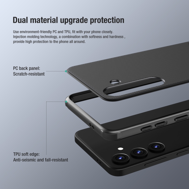 Nillkin Super Frosted PRO hátlap a Samsung Galaxy S24 készülékhez Fekete