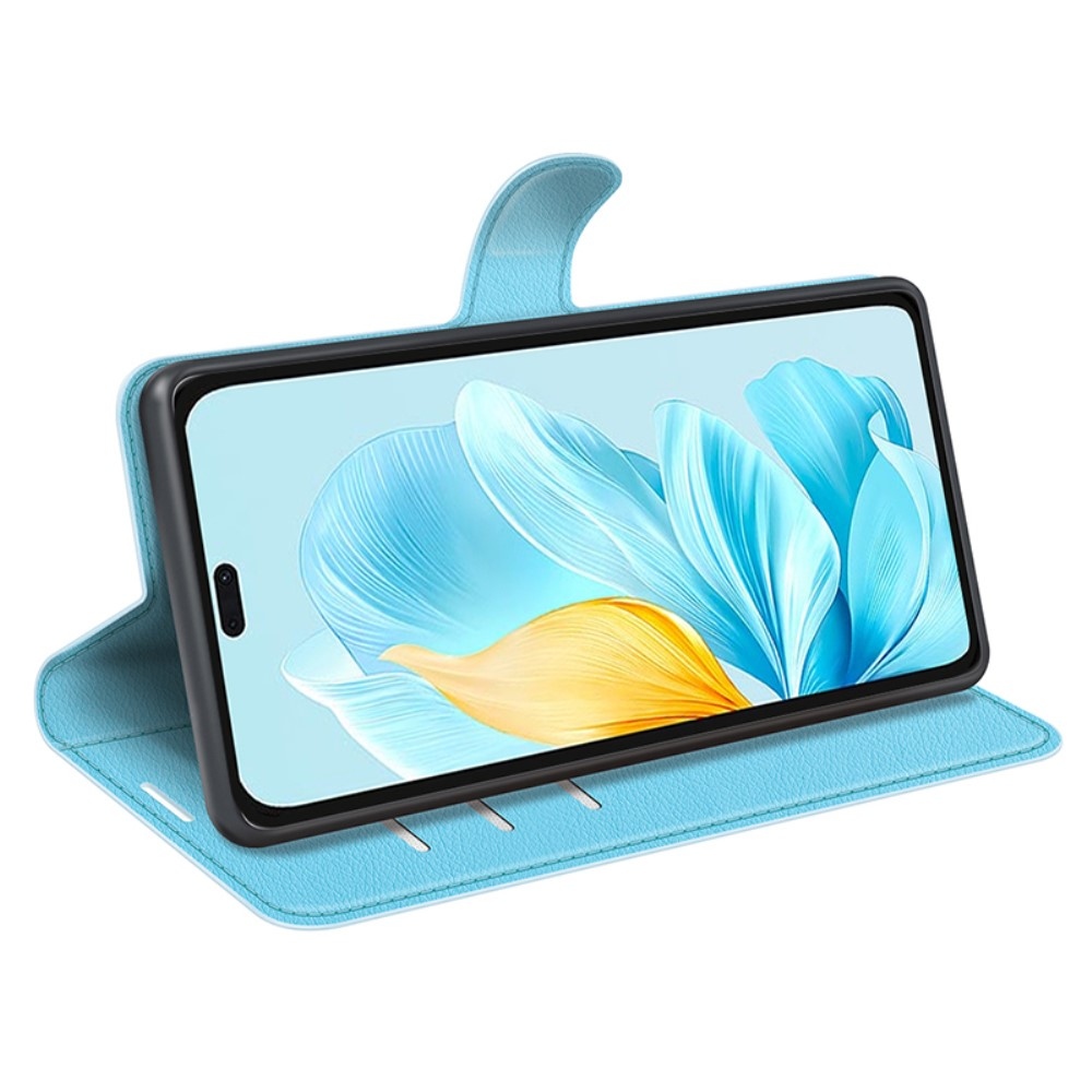 Litchi könyv tok a Honor 200 Lite 5G-hez - kék