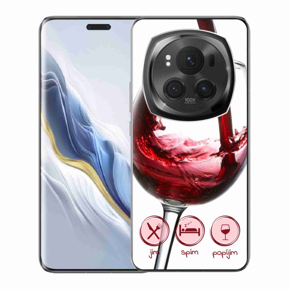 Gél tok mmCase a Honor Magic 6 Pro 5G készülékhez - borospohár piros