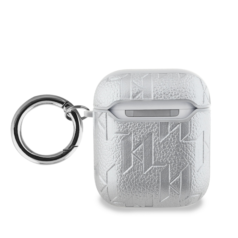 Karl Lagerfeld PU dombornyomott Karl Head tok az AirPods 1/2 ezüsthöz