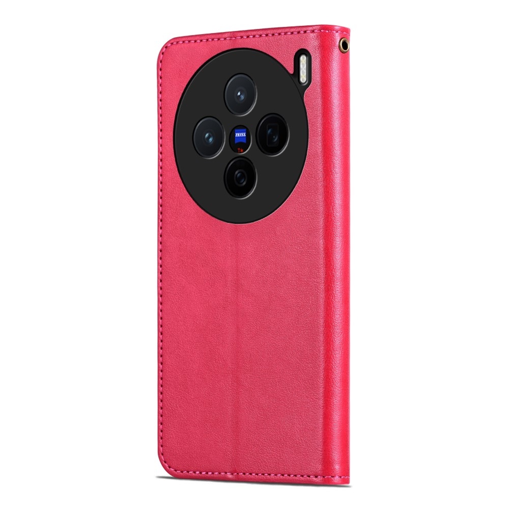 AZNS könyv tok a Vivo X200 5G-hez - piros