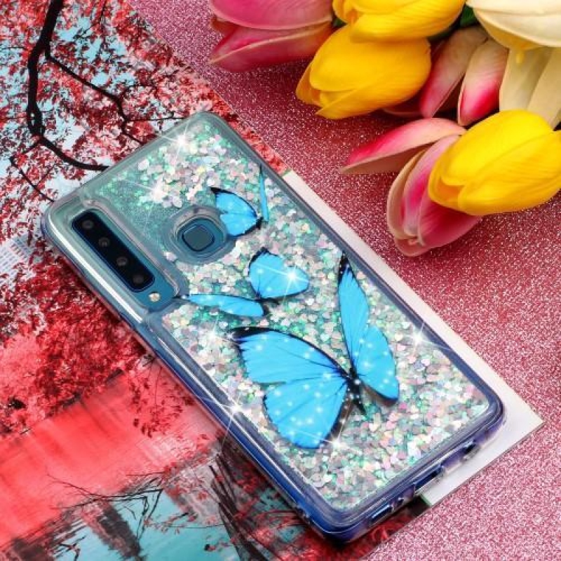 Dinamikus homokóra zselés tok Samsung Galaxy A9 - kék pillangó