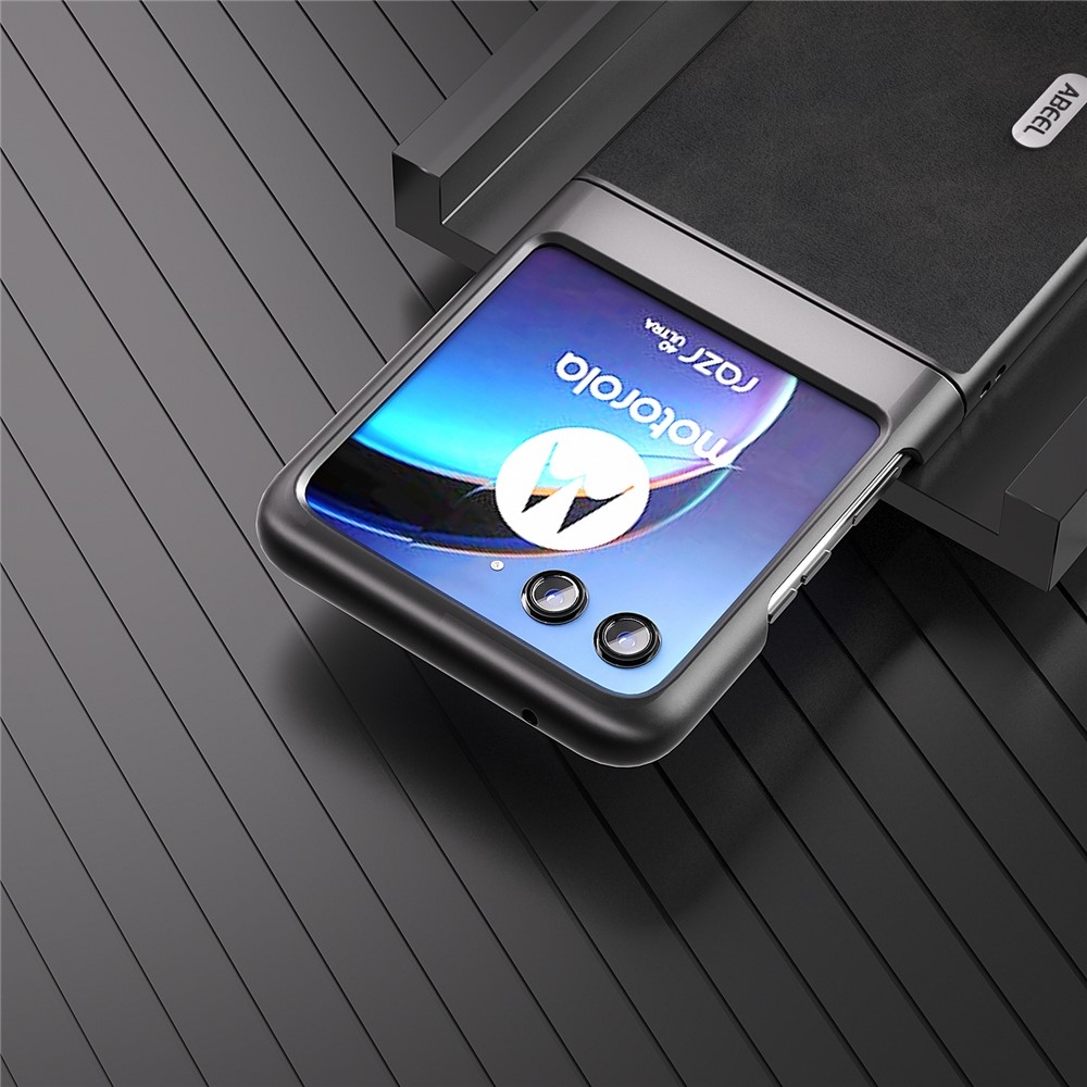ABEEL műanyag tok kemény hátlappal a Motorola Razr 40 Ultra 5G készülékhez - fekete