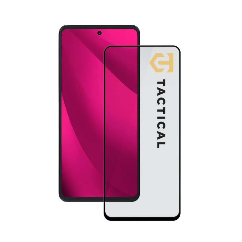 Taktikai üvegpajzs 5D üveg a T-Mobile T Phone 2 Pro 5G fekete telefonhoz