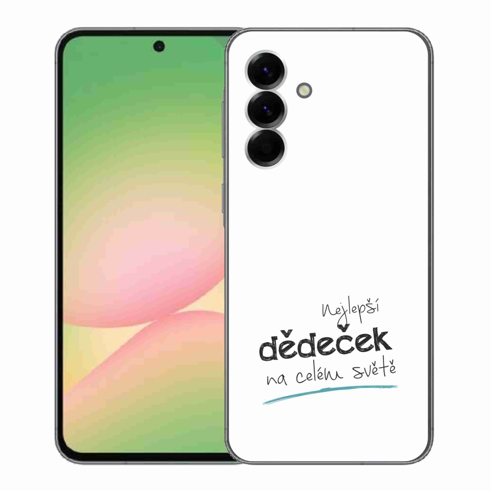 Gél borító mmCase Samsung Galaxy A56 5G - a legjobb nagypapa 3 fehér háttérrel