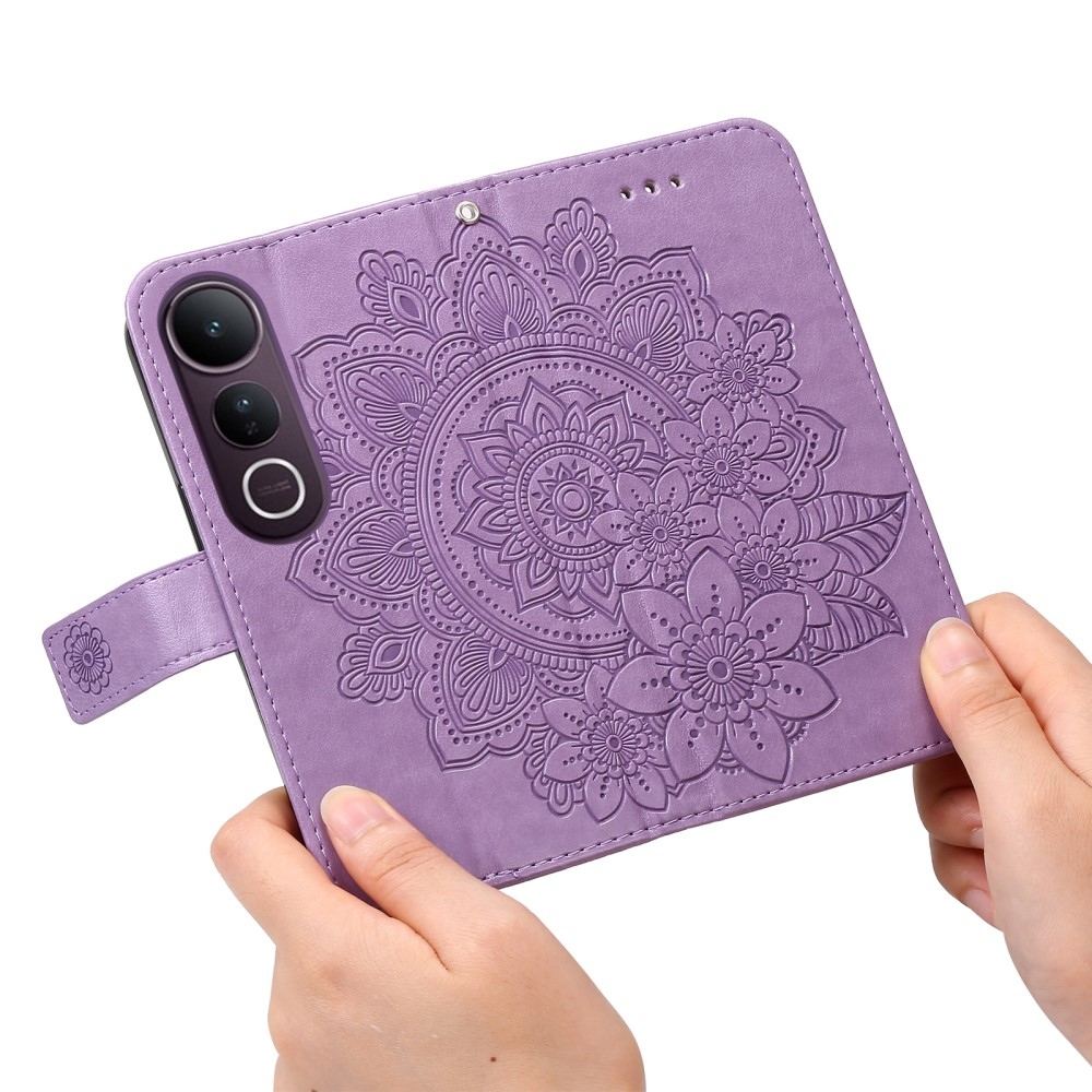 Mandala könyv tok a Vivo V50 Lite 4G/5G készülékhez - lila