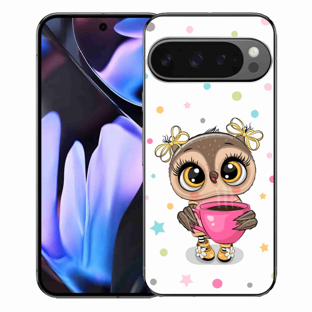 Gél borítás mmCase a Google Pixel 9 Pro XL számára - rajzfilm bagoly