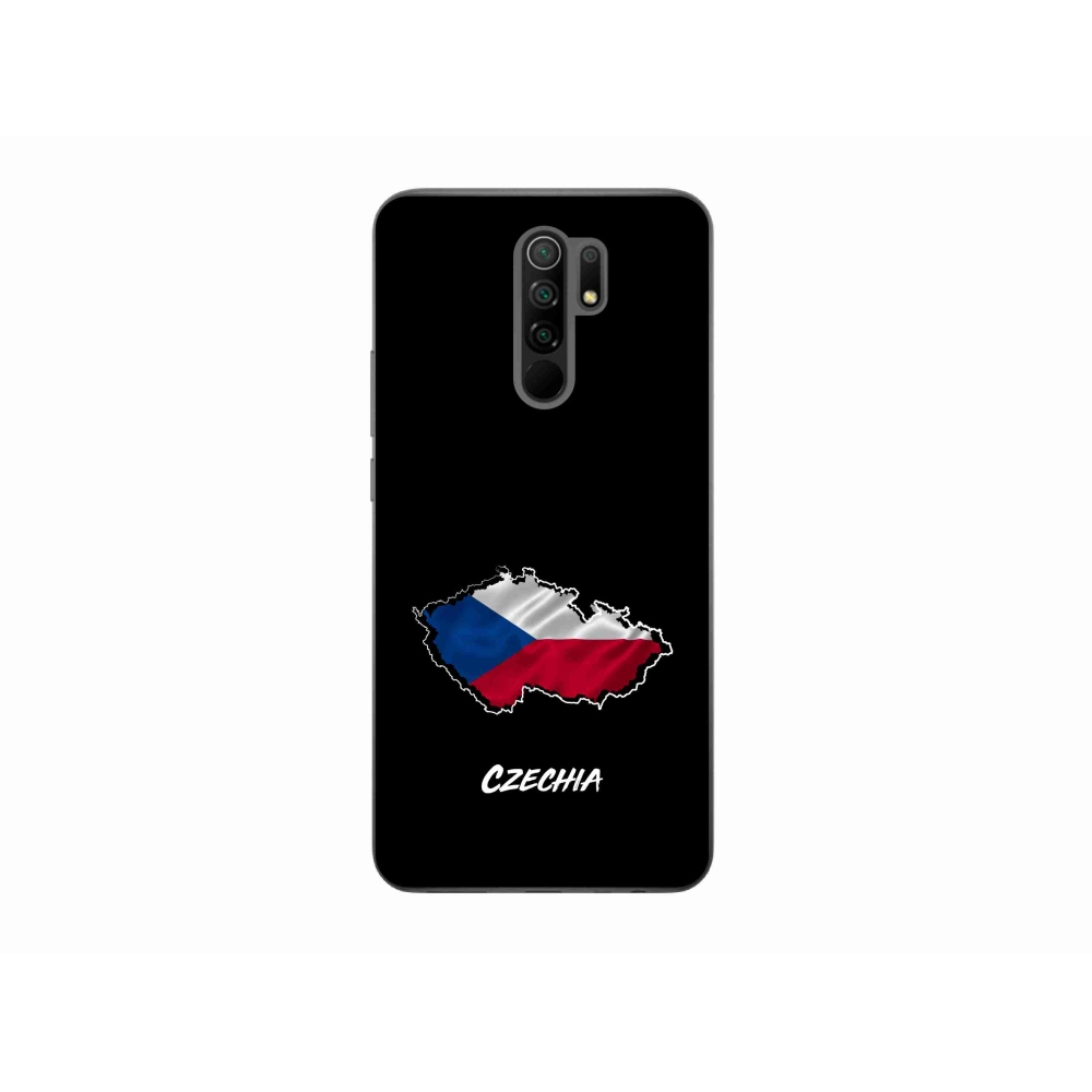 Gél borítás mmCase a Xiaomi Redmi 9-hez - Csehország fekete háttérrel