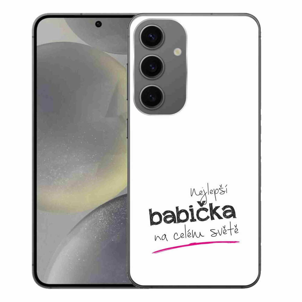 Gél borító mmCase Samsung Galaxy S24+ - a legjobb nagymama 4 fehér háttérrel