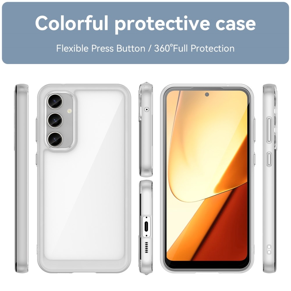 Gél tok kemény hátlappal Samsung Galaxy S23 FE készülékhez - átlátszó