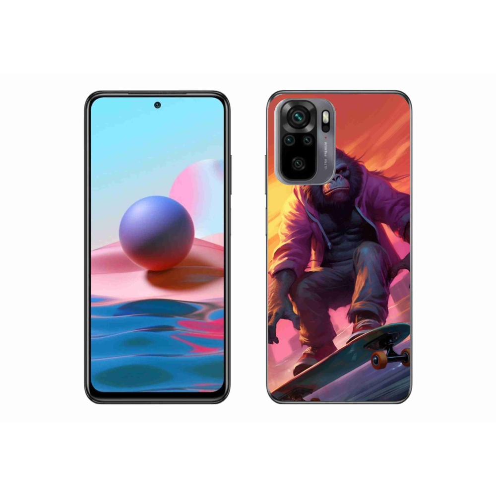 Gél borítás mmCase a Xiaomi Poco M5s számára - gorilla a gördeszkán