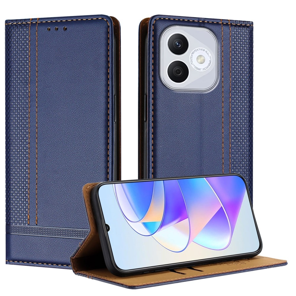 L-alakú könyvtáska Honor 400 Lite-hoz - kék