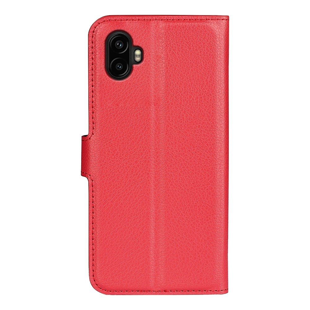 Litchi könyv tok Samsung Galaxy Xcover 7 Pro készülékhez - piros