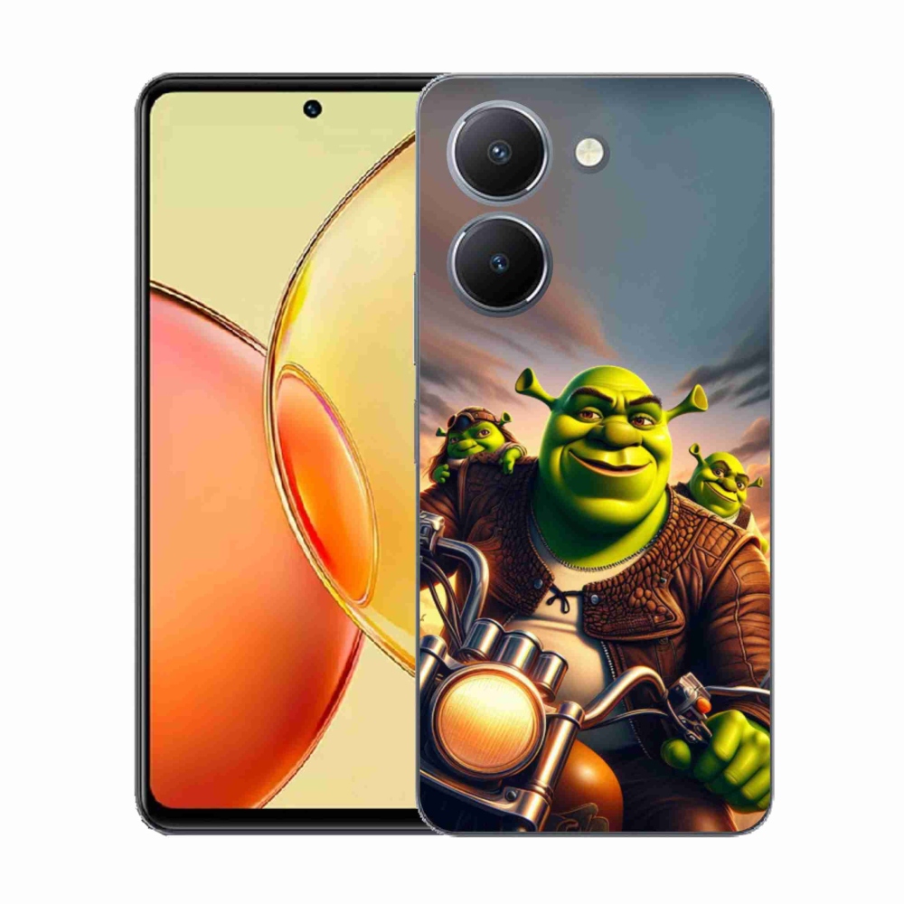 Gél borítás mmCase a Vivo Y36-hoz - Shrek egy motorkerékpáron