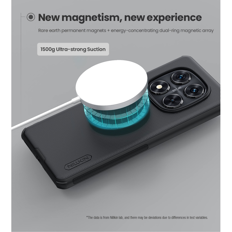 Nillkin Super Frosted PRO mágneses hátlap Xiaomi Redmi Note 14 Pro 5G/Poco X7 5G Fekete