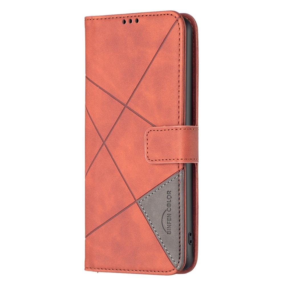 BINFEN könyvtáska Samsung Galaxy M15 5G - barna