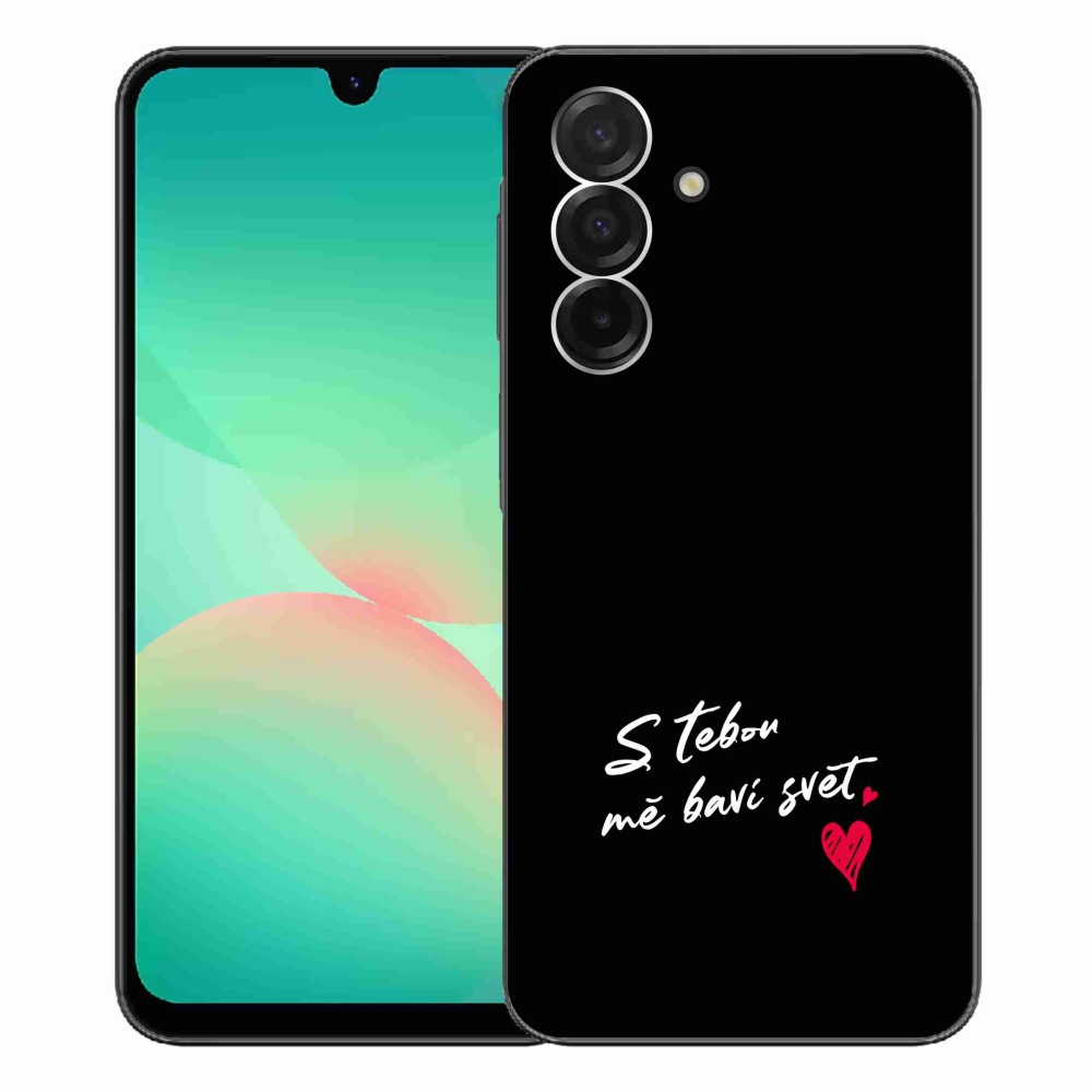 Gél borító mmCase Samsung Galaxy A26 5G - text in love 1 fekete háttér