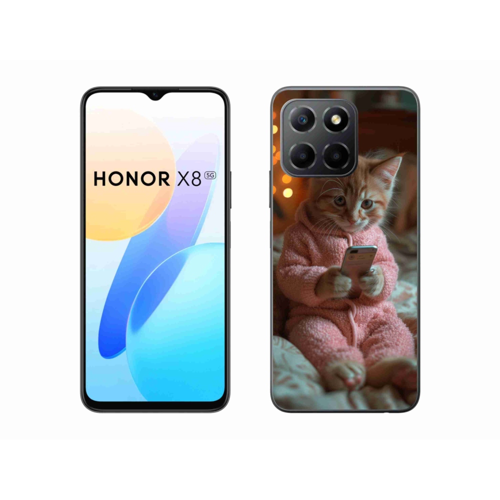 Zselés borítás mmCase a Honor X8 5G számára - baba a mobillal