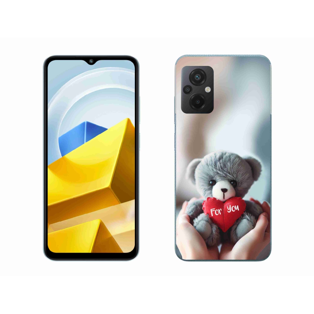 Gél borítás mmCase a Xiaomi Poco M5 4G-hez - mackó a szerelmeseknek