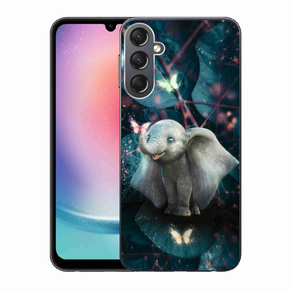 Gél borítás mmCase Samsung Galaxy A24 készülékhez - aranyos elefánt