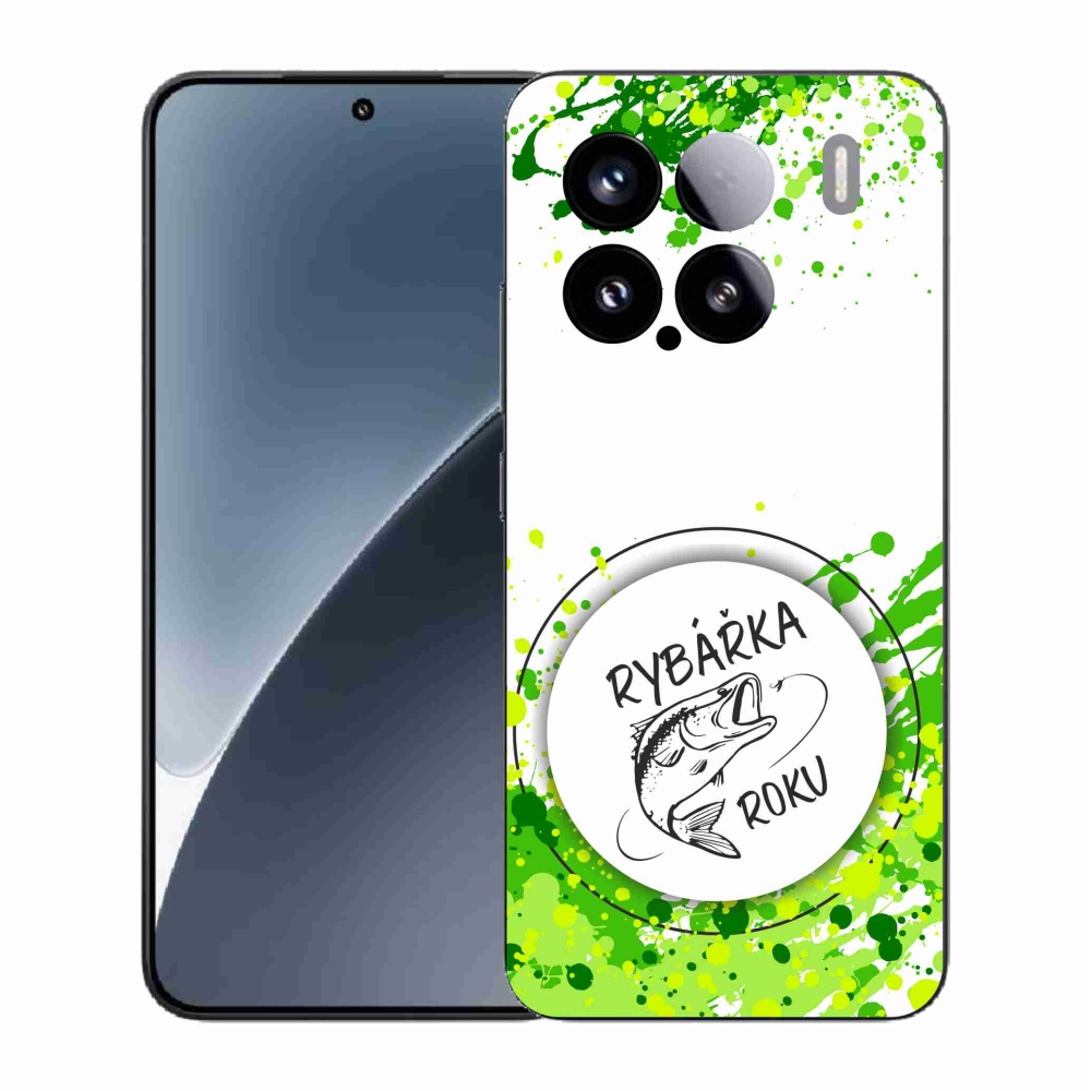 Gél borító mmCase a Xiaomi 15 - halász az év fehér háttérrel