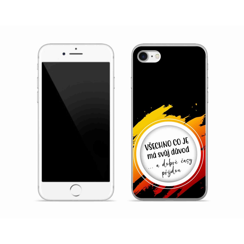 Zselés borítás mmCase iPhone SE (2020) - idézet 3 fekete háttér