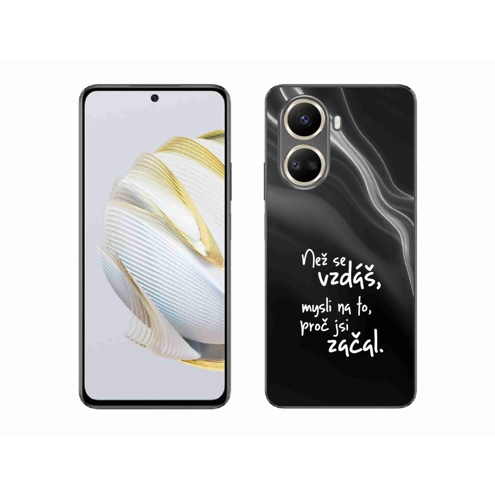 Gél borítás mmCase a Huawei Nova 10 SE-n - idézet 2 fekete háttér
