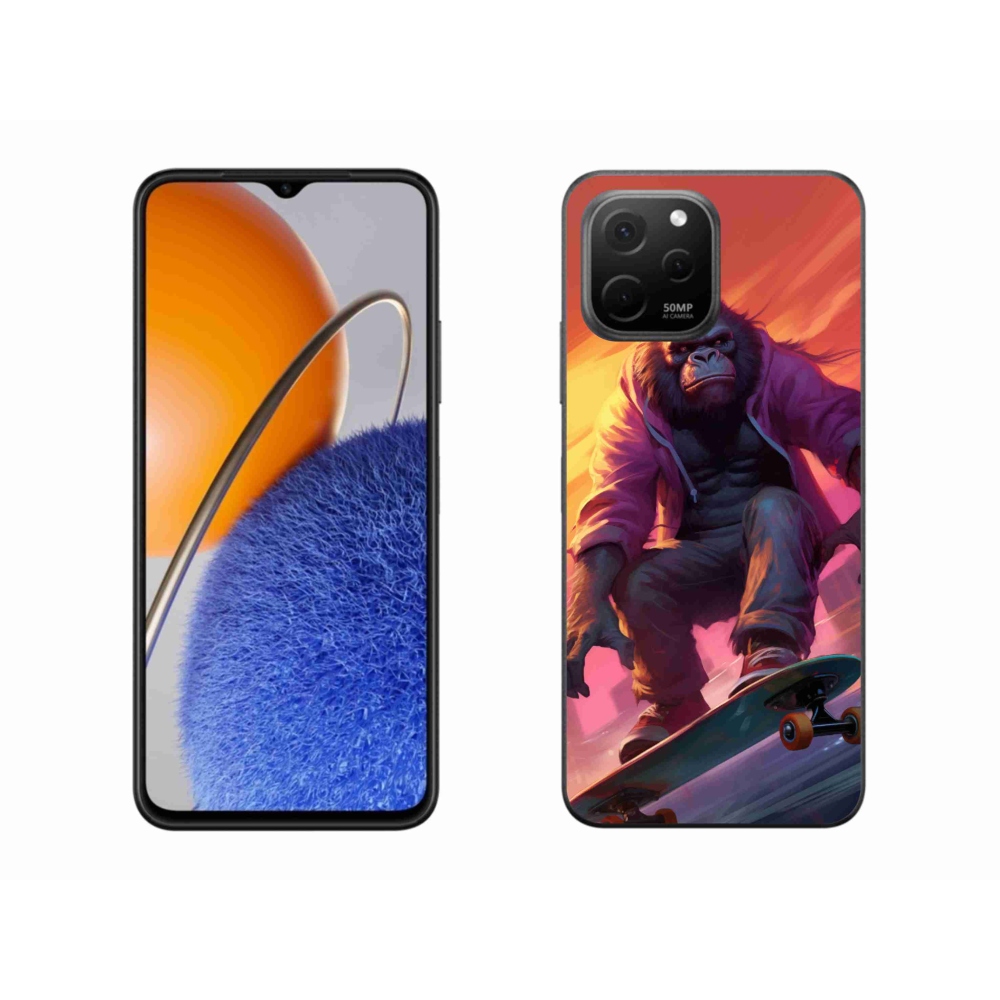 Gél borítás mmCase a Huawei Nova Y61-hez - gorilla a gördeszkán