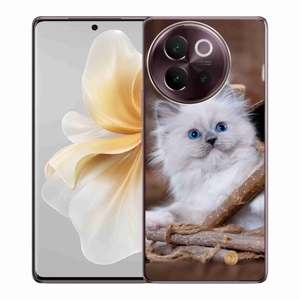 Gél borítás mmCase a Vivo V40 Lite 5G-re - fehér cica